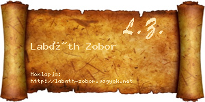 Labáth Zobor névjegykártya